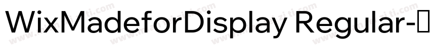 WixMadeforDisplay Regular字体转换